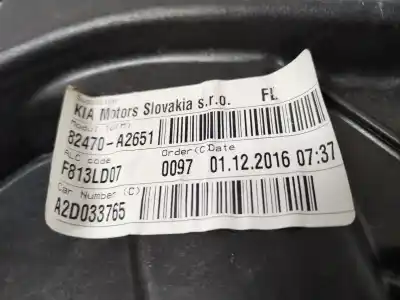 Second-hand car spare part driver left window regulator for kia cee'd (jd) 1.6 crdi 136 oem iam references 82470a2651 82471a2700 