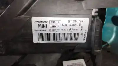 Second-hand car spare part left headlight for mini mini (f56) cooper d oem iam references 63117472225 63117448375 90117995
