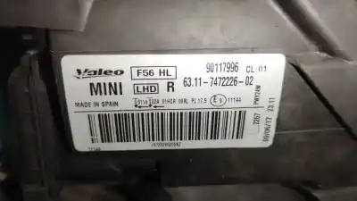 Автозапчасти б/у правая фара за mini mini (f56) cooper d ссылки oem iam 63117472226 63117448376 90117996