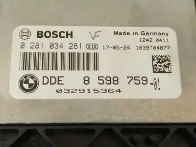 Peça sobressalente para automóvel em segunda mão centralina de motor uce por mini mini (f56) cooper d referências oem iam 8598759 0281034281 12145a48da9