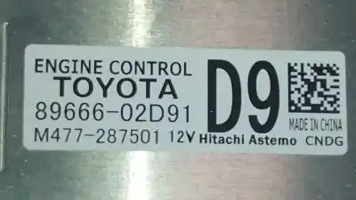Second-hand car spare part ecu engine control for toyota corolla fastback (_e21_) 1.8 hybrid (zwe211) oem iam references 8966602d91  m477287501
