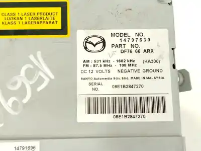 Second-hand car spare part audio system / radio cd for mazda 2 (de_, dh_) 1.5 (de5fs) oem iam references df7666arx  