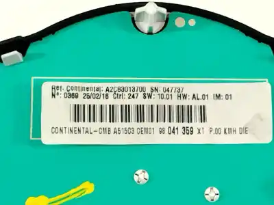 Second-hand car spare part dashboard for citroen ds3 (sa_) 1.6 bluehdi 100 oem iam references 98041359xt  a2c83013700