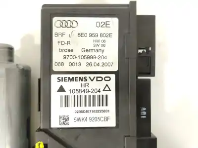 Second-hand car spare part rear right window motor for audi a4 b7 (8ec) 2.0 tdi oem iam references 8e0959802e 0130821766 5wk49205cbf