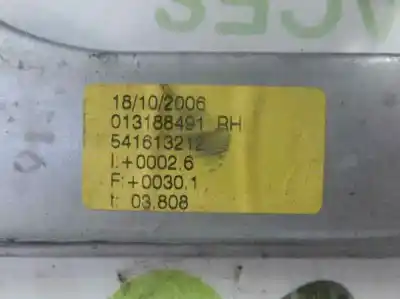 Second-hand car spare part passenger side right window regulator for opel corsa d enjoy oem iam references 013188491  541613212