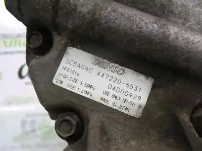 Second-hand car spare part air conditioning compressor for toyota yaris (ncp1/nlp1/scp1) 1.4 d-4d linea luna oem iam references 4472206531 04d00929 scsa06c