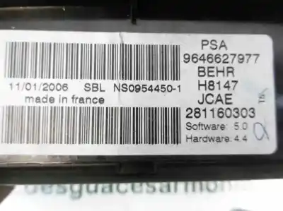 Автозапчастина б/у клімат-контроль для peugeot 307 break/sw (s2) sw pack посилання на oem iam 9646627977  281160303