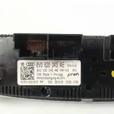 Peça sobressalente para automóvel em segunda mão comando de sofagem (chauffage / ar condicionado) por audi a3 sportback (8vf) basic referências oem iam 8v0820043ae  