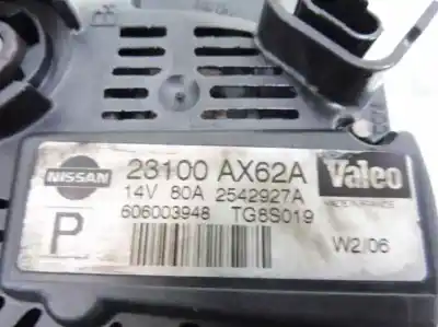 Автозапчастина б/у генератор для nissan note (e11e) naru edition посилання на oem iam 23100ax62a tg8s019 2542927a