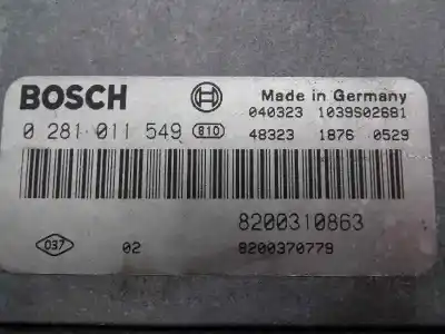Pezzo di ricambio per auto di seconda mano centralina motore per otras marcas megane ii familiar authentique confort riferimenti oem iam 8200310863 8200370779 0281011549