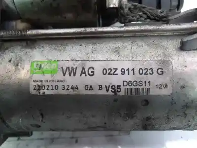 Автозапчасти б/у двигатель запускается за audi a3 cabriolet (8p) ambition ссылки oem iam 02z911023g  d6gs11