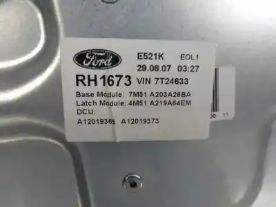 Автозапчасти б/у регулятор стекла переднего правого за ford focus c-max (cap) trend (d) ссылки oem iam 7m51a203a28ba  4m51a219a64em