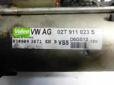 Second-hand car spare part starter motor for skoda fabia (5j2 ) young oem iam references 02t911023s  d6gs12