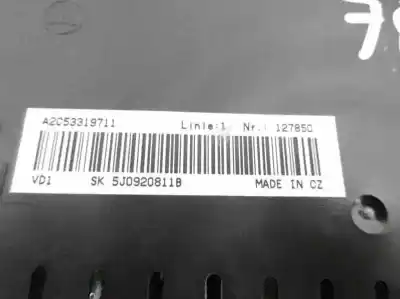 Second-hand car spare part dashboard for skoda fabia (5j2 ) young oem iam references 5j0920811b  