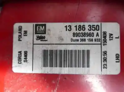 Second-hand car spare part left tailgate light for opel corsa d selective oem iam references 13186350  89038960