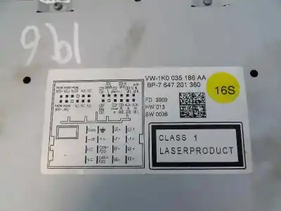 Second-hand car spare part audio system / radio cd for volkswagen passat variant (3c5) edition plus oem iam references 1k0035186aa  7647201360