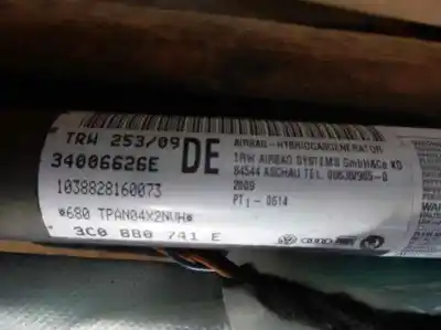 Автозапчасти б/у подушка безопасности передняя левая шторка безопасности за volkswagen passat variant (3c5) edition plus ссылки oem iam 3c0880741e  
