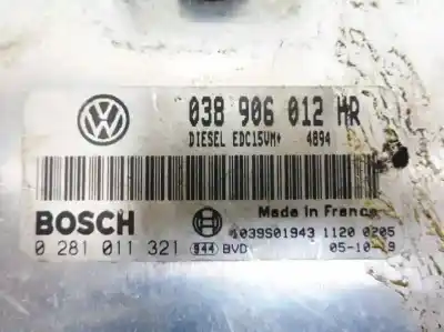 Second-hand car spare part ecu engine control for skoda fabia (6y2/6y3) comfort oem iam references 038906012hr  0281011321