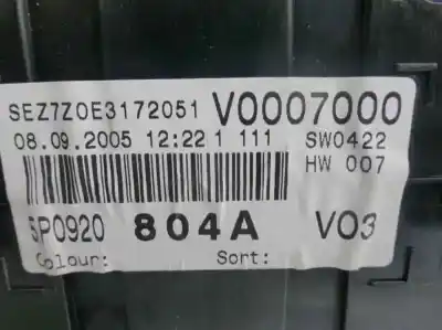 Автозапчастина б/у панель інструментів для seat altea xl (5p5) reference посилання на oem iam 5p0920804a  