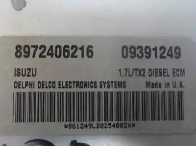 Second-hand car spare part ecu engine control for opel corsa c club oem iam references 09391249  8972406216