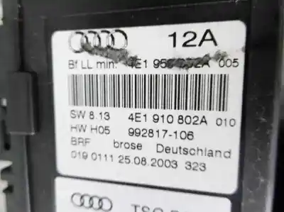 Автозапчасти б/у регулятор стекла переднего правого за audi a8 (4e2) 3.7 quattro ссылки oem iam 4e1910802a  4e0837850