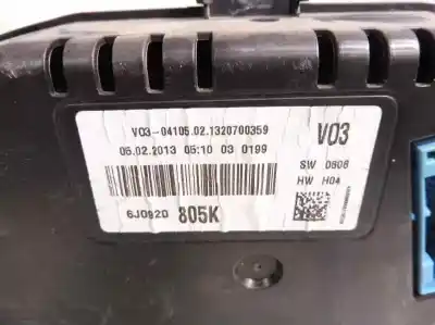 Автозапчастина б/у панель інструментів для seat ibiza (6j5) stylance / style посилання на oem iam 6j0920805k  