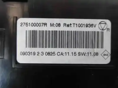 Peça sobressalente para automóvel em segunda mão comando de sofagem (chauffage / ar condicionado) por renault megane iii berlina 5 p dynamique referências oem iam 275100007r  t1001936v
