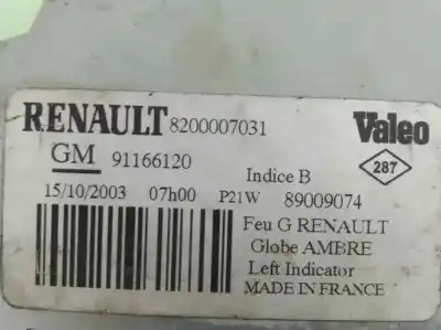 Peça sobressalente para automóvel em segunda mão farolim dianteiro esquerdo por renault trafic combi (ab 4.01) 1.9 diesel referências oem iam 8200007031  91166120