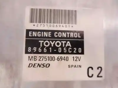 Pièce détachée automobile d'occasion calculateur moteur ecu pour toyota avensis berlina (t25) 1.8 sol sedán références oem iam 8966105c20 mb2751006940 