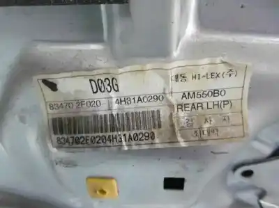 Peça sobressalente para automóvel em segunda mão elevador de vidros traseiro esquerdo por kia cerato 2.0 lx crdi familiar referências oem iam 834702f020  