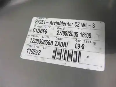 Автозапчасти б/у задний правый стеклорегулятор за skoda octavia berlina (1z3) trend ссылки oem iam 1z0839656b  1k0959704e