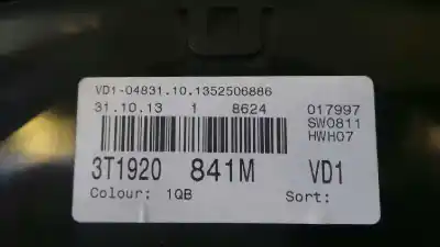 Автозапчастина б/у панель інструментів для skoda suberb (3t4) ambition посилання на oem iam 3t1920841m  