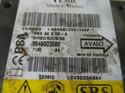 Автозапчасти б/у блок управления подушками безопасности за citroen c2 sx ссылки oem iam 9649003580  