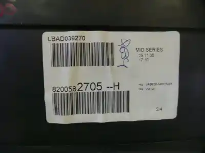 Peça sobressalente para automóvel em segunda mão quadrante por renault clio iii authentique referências oem iam 8200582705h  