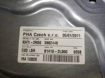 Peça sobressalente para automóvel em segunda mão elevador de vidros traseiro esquerdo por hyundai i30 comfort referências oem iam 834502r000 814102l000 834702r050