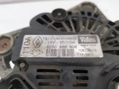 Piesă de schimb auto la mâna a doua alternator pentru renault megane ii berlina 5p confort dynamique referințe oem iam 8200386806 2542945b valeo 50/110a 