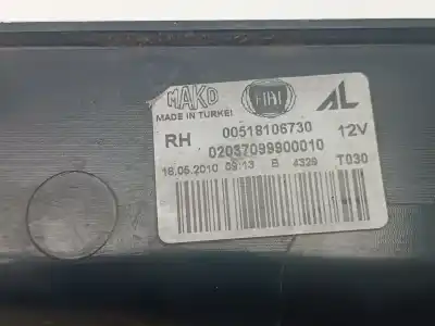 Second-hand car spare part right tailgate light for fiat doblo active oem iam references 00518106730  00518106730