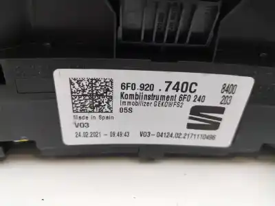 Second-hand car spare part dashboard for seat arona xcellence edition oem iam references 6f0920740c  