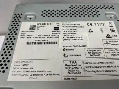 Second-hand car spare part multifunction display for seat leon st (5f8) reference ecomotive oem iam references 5f0035871  