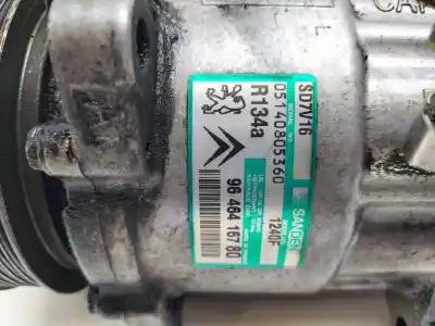 Second-hand car spare part air conditioning compressor for citroen berlingo 1.9 d x familiar oem iam references 9646416780 1240f sanden sd7v16 