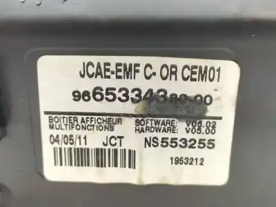 Second-hand car spare part multifunction display for peugeot 508 access oem iam references 966533438000  