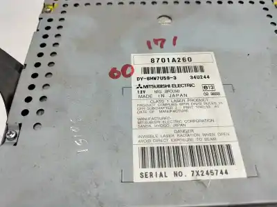 Автозапчастина б/у аудіо система / радіо cd для mitsubishi outlander (cw0) 2.0 di-d intense посилання на oem iam 8701a260 34u244 dy6mw7u593