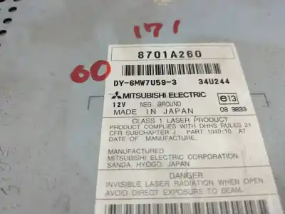 Автозапчастина б/у аудіо система / радіо cd для mitsubishi outlander (cw0) 2.0 di-d intense посилання на oem iam 8701a260 34u244 dy6mw7u593