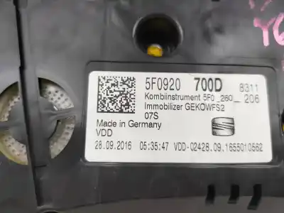 Peça sobressalente para automóvel em segunda mão quadrante por seat leon (5f1) i-tech referências oem iam 5f0920700d  