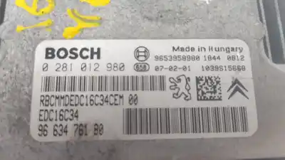 Second-hand car spare part ecu engine control for citroen c4 picasso exclusive oem iam references 0281012980  
