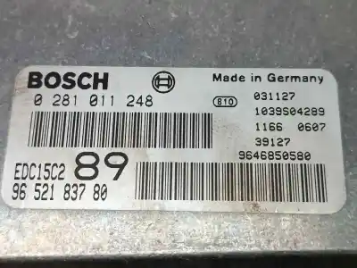 Автозапчасти б/у блок управления двигателем за peugeot 307 break / sw (s1) sw pack ссылки oem iam 9652183780 0281011248 9652183780