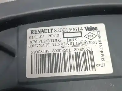 Second-hand car spare part left headlight for renault kangoo (f/kc0) alize oem iam references 8200150614  8200150614 Second-hand car spare part left headlight for renault kangoo (f/kc0) alize oem iam references 8200150614  8200150614
