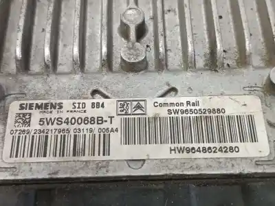 Peça sobressalente para automóvel em segunda mão centralina de motor uce por citroen c3 8hx referências oem iam 9650529880  9650529880