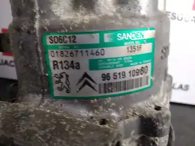 Second-hand car spare part air conditioning compressor for citroen c4 sedan 1.6 16v hdi fap oem iam references 9651910980 sd6c12 1351 sd6c12 1351f sd6c12 1363 sd6c121351 sd6c121351f sd6c121363