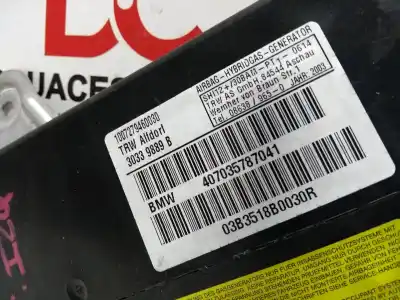 Second-hand car spare part rear left side airbag for bmw serie 3 compact (e46) 318ti oem iam references 407035787041 03b3518b0030r 30339889b